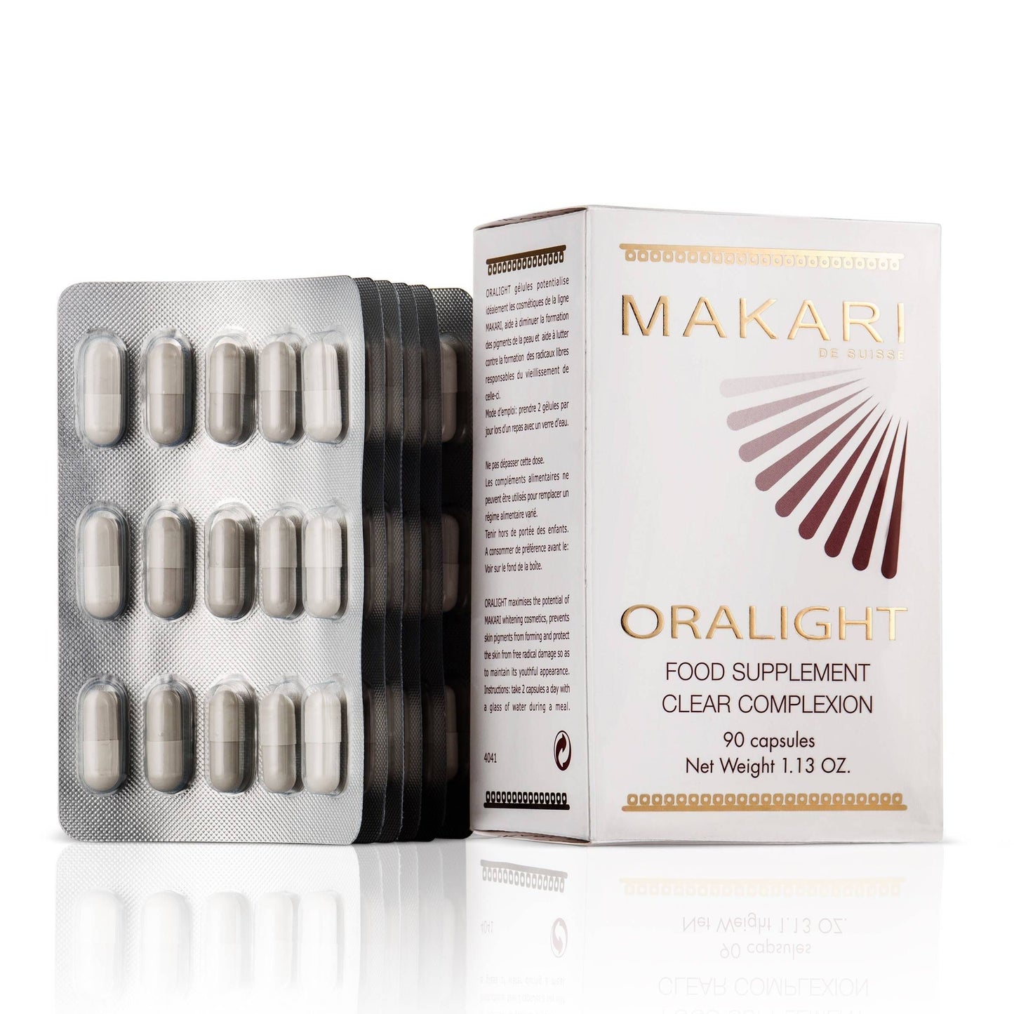 Makari Oralight Food Supplement Clear Complexion - 90 capsules 1.13oz