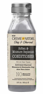 Creme Of Nature CLAY & CHARCOAL Soften & Moisture Replenish Conditioner 12oz/355ml