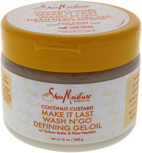 Shea Moisture Coconut Custard Make It Last Wash N' Go Defining Gel Oil - 340 gm/12 oz