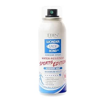 Ebin Wonder Lace Bond Adhesive spray Sports Edition Maximum Hold -Rosemary Mint