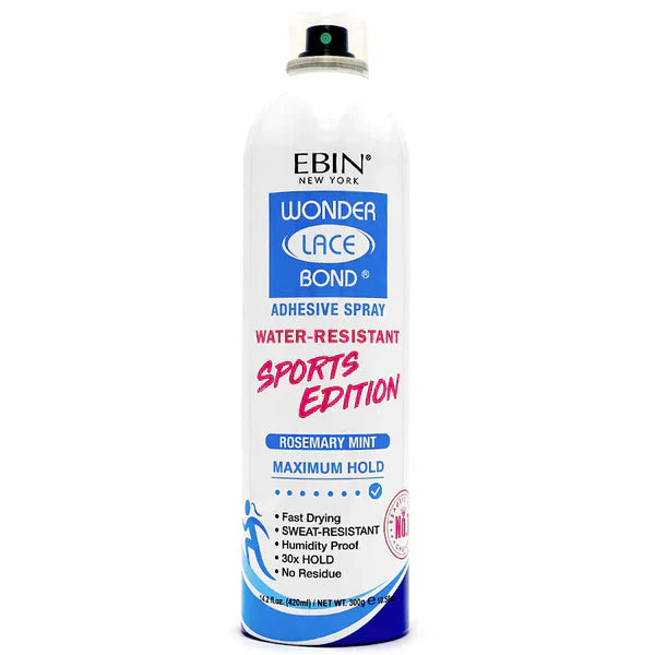 Ebin Wonder Lace Bond Adhesive spray Sports Edition Maximum Hold -Rosemary Mint