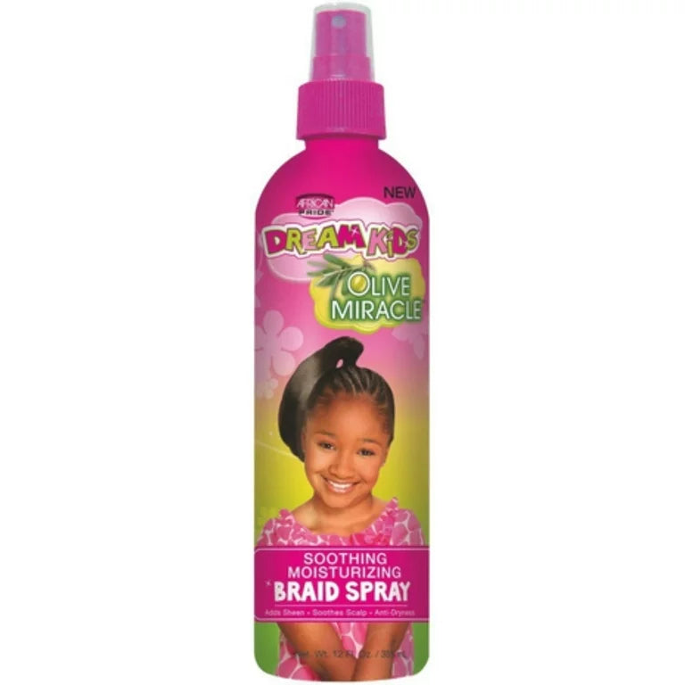 African Pride Dream Kids Olive Miracle Soothing Moisturizing Braid Spray 355ml -12oz