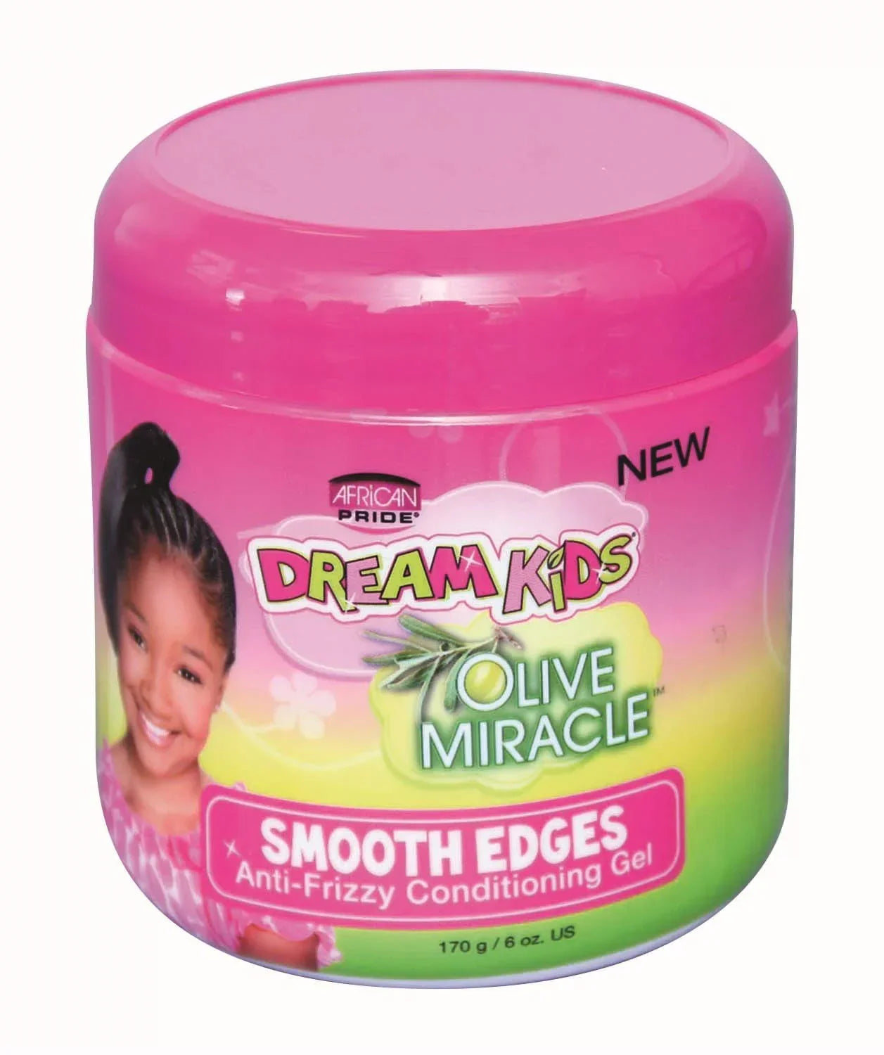 African Pride Dream Kids Olive Miracle Smooth Edges Anti-Frizzy Conditioning Gel 170G/6OZ