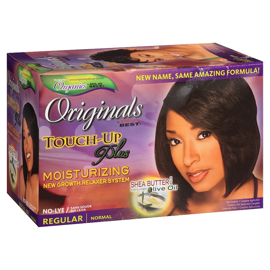 ORGANICS BY AFRICA'S BEST TOUCH UP PLUS MOISTURIZING NEW GROWTH RELAXER SYSTEM REGULAR FORMULA - 1 COMPLETE APPLICATION