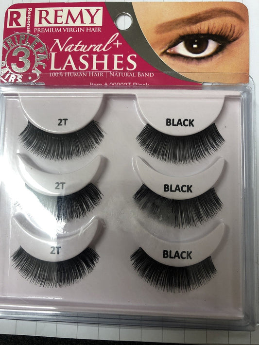 Remy Premium Virgin Hair Natural+ Lashes 3 PACK