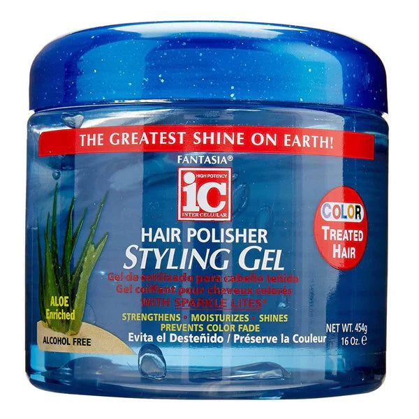 Fantasia IC Hair Polisher Styling Gel Color Treated Hair 16oz/454g