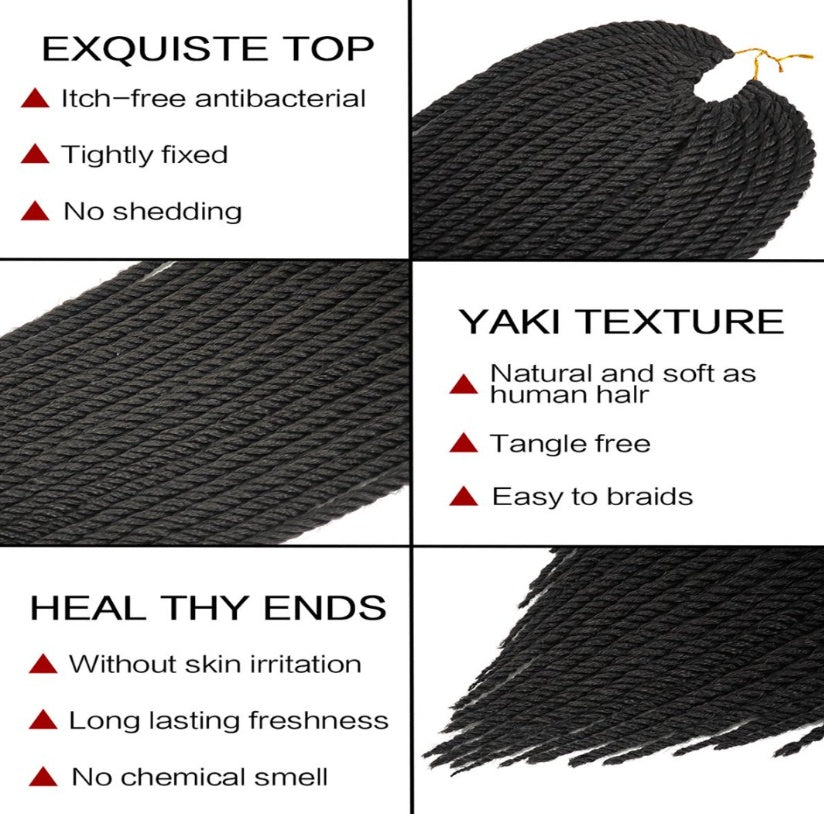 FOUR STRAND SENEGAL TWIST Senegalese Twist Crochet Hair Braids
