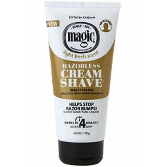 MAGIC RAZORLESS CREAM SHAVE BALD HEAD 170G/6OZ