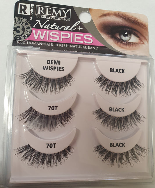 Remy Premium Virgin Hair Natural + Wispies 5 PACK