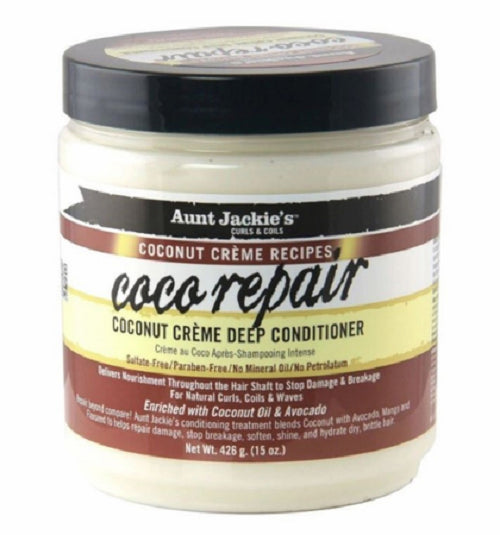 Aunt  Jackie's Coconut Creme Recipes Coco Repair Coconut Creme Deep Conditioner 426g-15oz