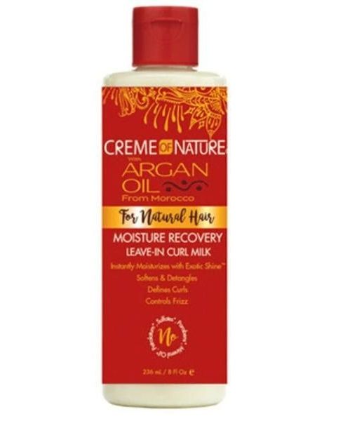 Creme Of Nature Argan Oil Moisture Recovery Leave-In Curl Milk 8oz/236ml