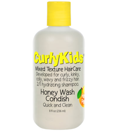 Curly Kids Mixed Texture Haircare HONEY WASH CONDISH Quick And Clean 8oz/236ml