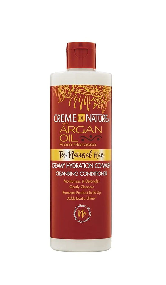 Creme Of Nature Argan Oil Creamy Hydrating Co-Wash Cleansing Conditioner 12oz/354ml