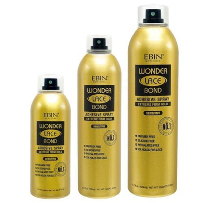 EBIN Wonder lace Bond Adhesive Spray -Extreme mega hold Sensitive 180 ml/6.08 fl.oz
