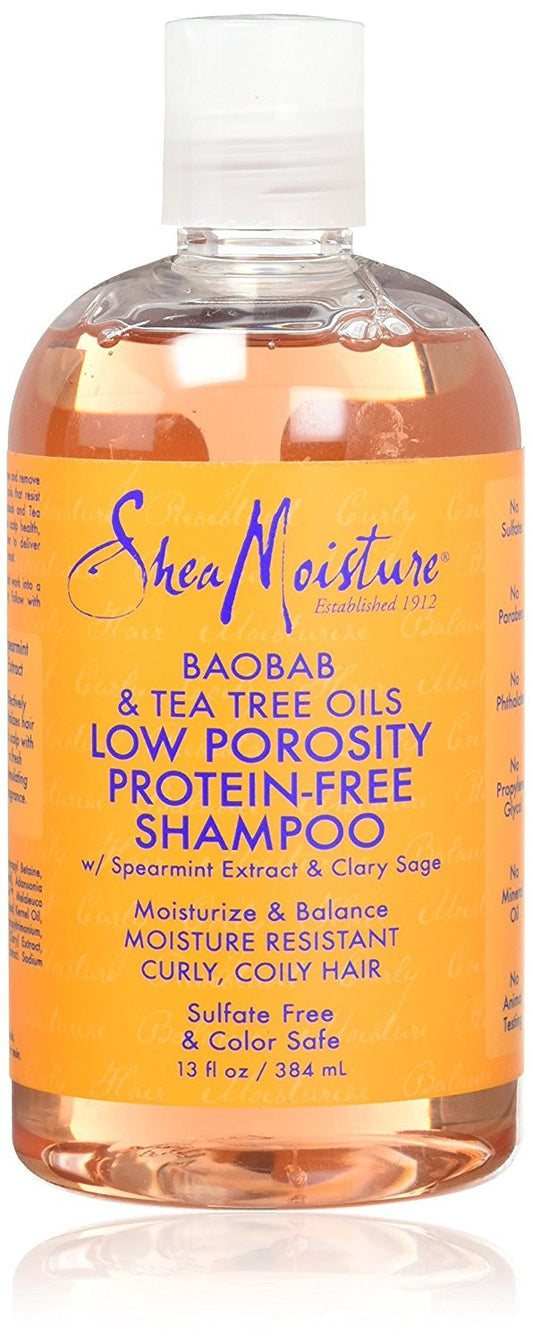 SHEA MOISTURE LOW POROSITY PROTEIN-FREE SHAMPOO 384ML/13OZ