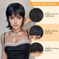 14-Inch Mullet Wig With A Fluffy Layered Pixie Cut Made From Synthetic Short Straight Hair, Crafted From High-Temperature Chemical Fiber, Perfect For Everyday Wear, Parties, And Various Festivals.