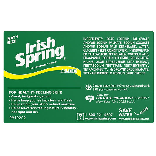 Irish Spring Deodorant Soap Aloe-106.3g/3.75oz