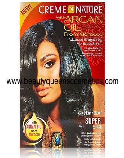 Creme Of Nature With Argan Oil From Morocco No Lye Relaxer Super Formula-1 Complete Application