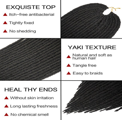 FOUR STRAND SENEGAL TWIST Senegalese Twist Crochet Hair Braids