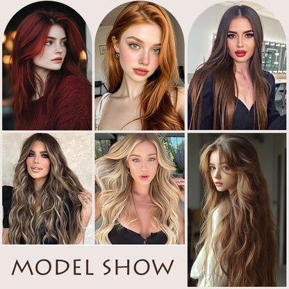 Holdbalance Straight Clip In Hair Extensions 24inch Hair Extensions For Women 6PCS Long Soft Synthetic Natural Hairpieces