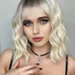 Synthetic Wavy Wig, Non-toxic Wig With Wave Head, With Bangs, Short Mixed Hair For Women, Heat Resistant, Suitable For The Whole Scene