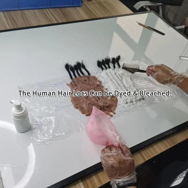 Human Hair, 0.4cm And 0.6cm Thick, Pre-colored, Handmade, Unisex, Dyeable, Bleached, Curled And Twisted.